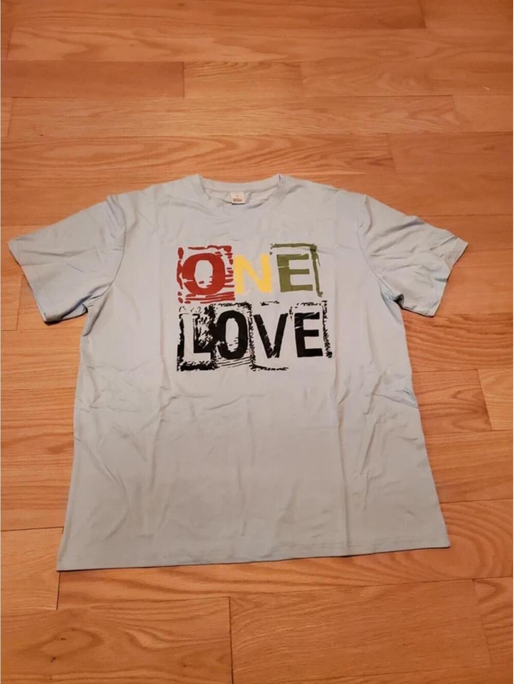 One Love Light Blue Short Sleeve T-Shirt